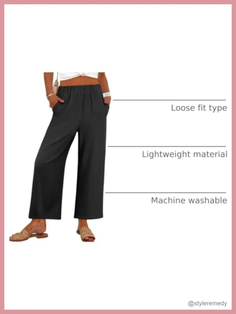 Women's Wide Leg Palazzo Pants, Lightweight Casual Pull-On with Pockets